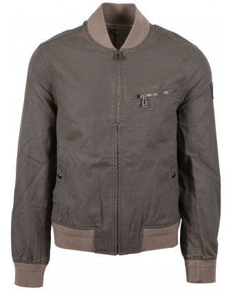 Mens Vantage Bomber Jacket Dark Pumice Brown