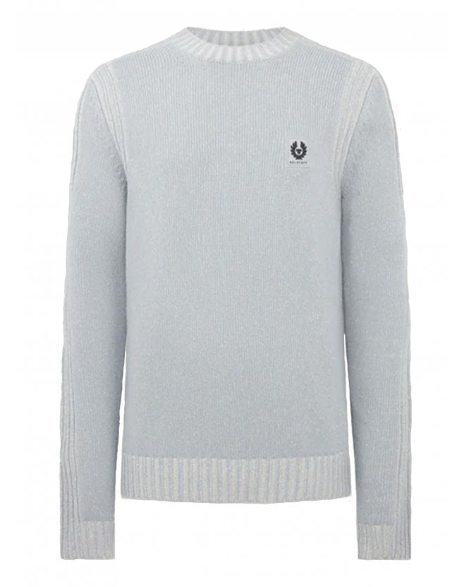 Belstaff Mens Watch Crew Jumper Quarry Blue/Silver Birch