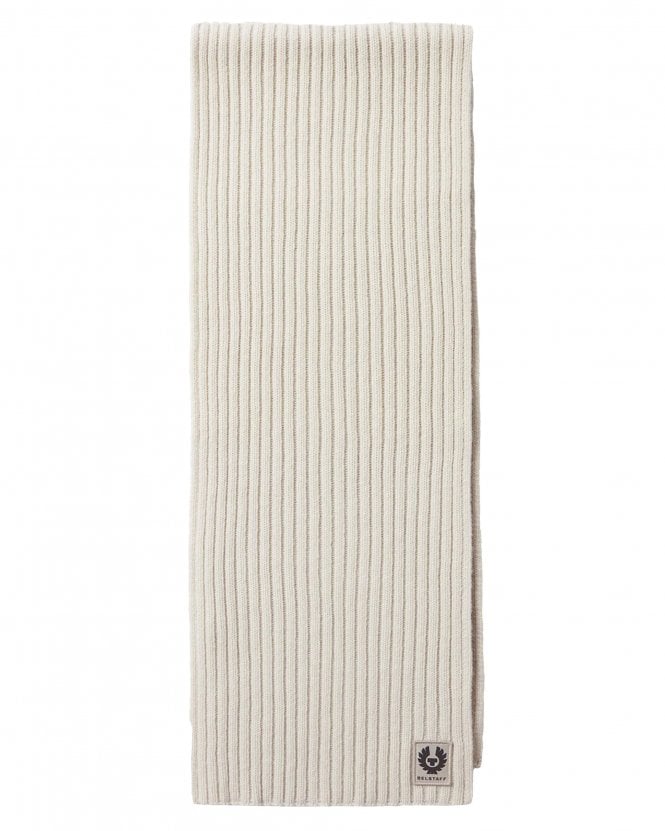 Belstaff Mens Watch Knitted Scarf - Light Beige (Pale Stone)