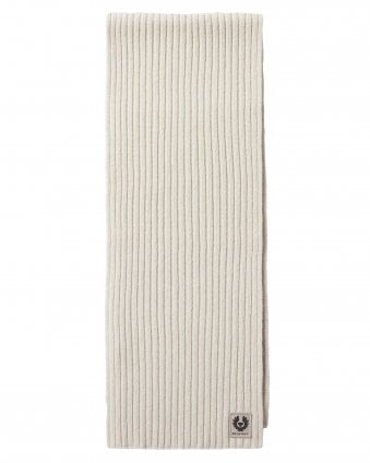 Mens Watch Knitted Scarf - Light Beige (Pale Stone)