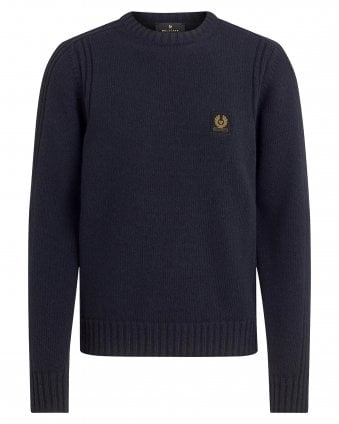 Mens Watch Regular Fit Crewneck Jumper - Navy Blue (Dark Ink)