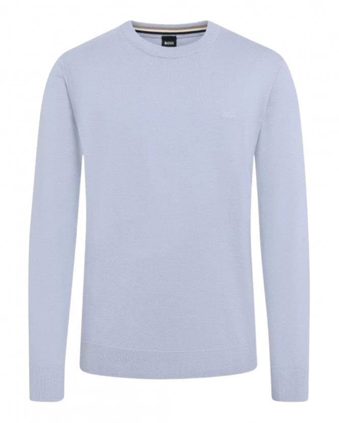 BOSS BLACK Mens Upacas-L Sweatshirt Jumper - Light Blue