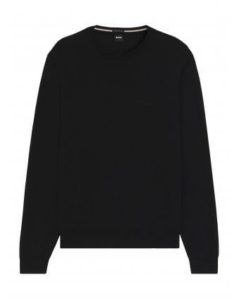 Botto-L Knit Crew Neck Wool Jumper - Black