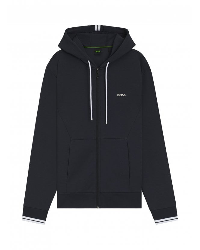 BOSS FZ Zone Stripe Details Zip Hoodie Dark Blue