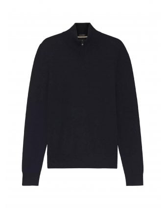 H-Hermarlo Quarter Zip Jumper Dark Blue