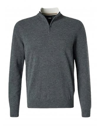 H-Hermarlo Quarter Zip Jumper Medium Grey