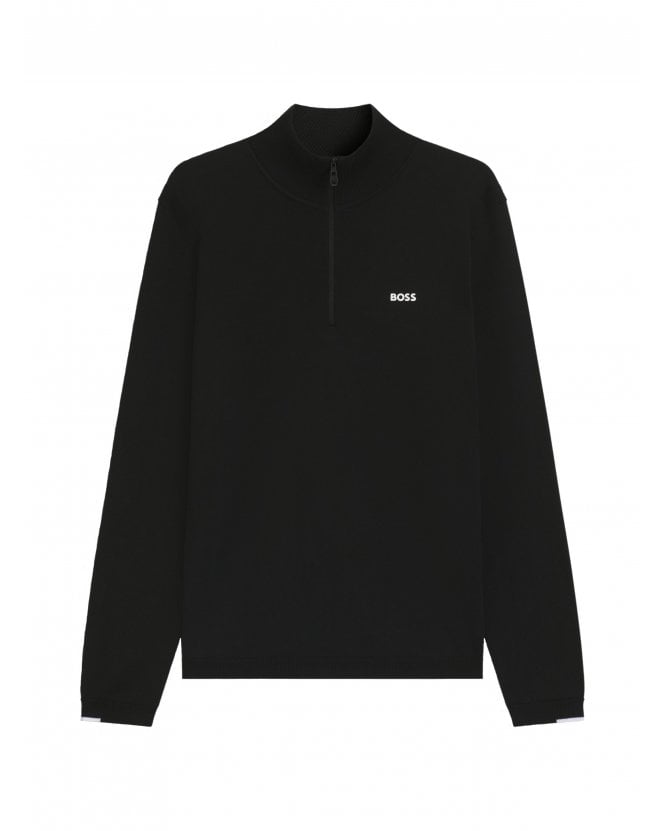 BOSS K EVER X QZ Quarter Zip Sweatshirt Black