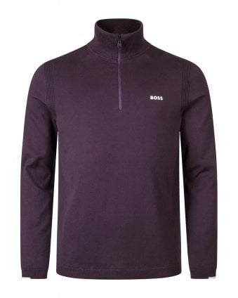K EVER X QZ Quarter Zip Sweatshirt Plum Medium Purple