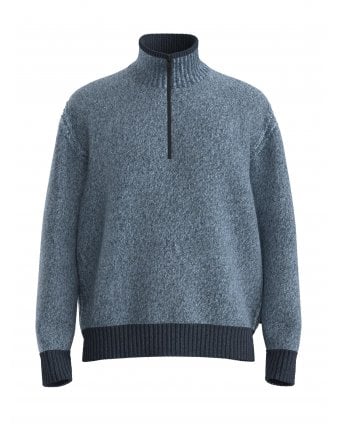 Kobear Quarter Zip Heavyweight Jumper Dark Blue