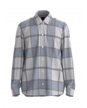 Locky_2_M Check Overshirt Blue/Grey