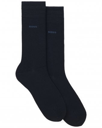 Mens 2P_RS_Bamboo Two-Pack Regular-Length Socks - Dark Blue