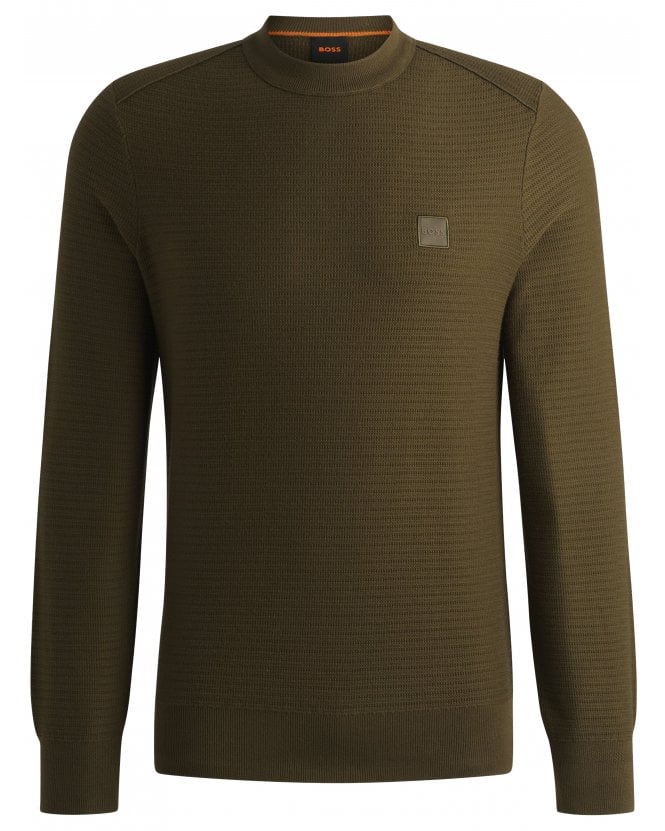 BOSS Mens Anion_S Sweater Green