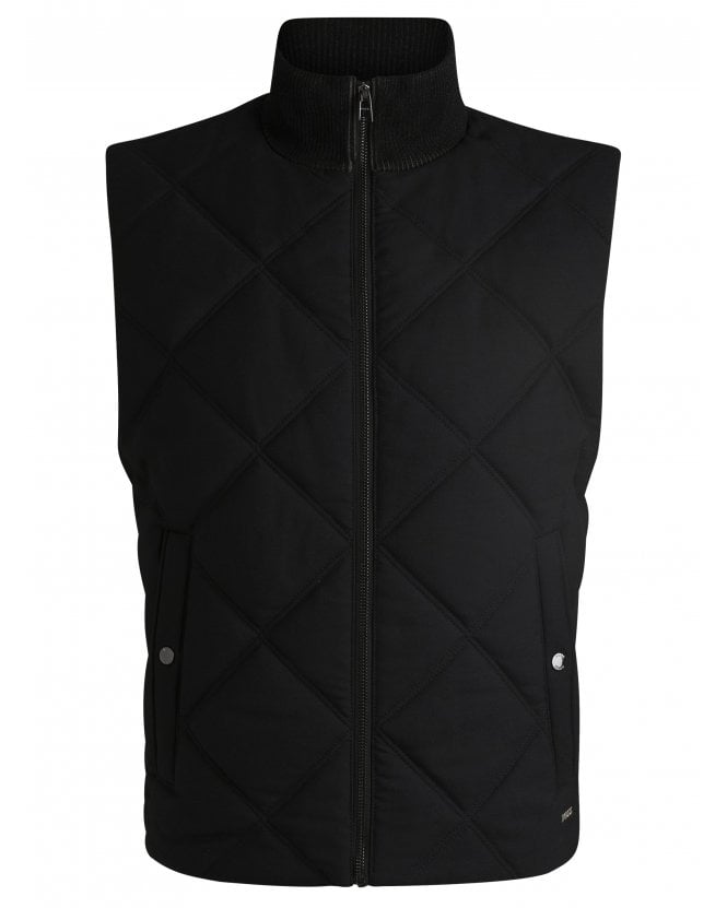BOSS Mens C-Contino Quilted Gilet Black