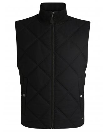 Mens C-Contino Quilted Gilet Black