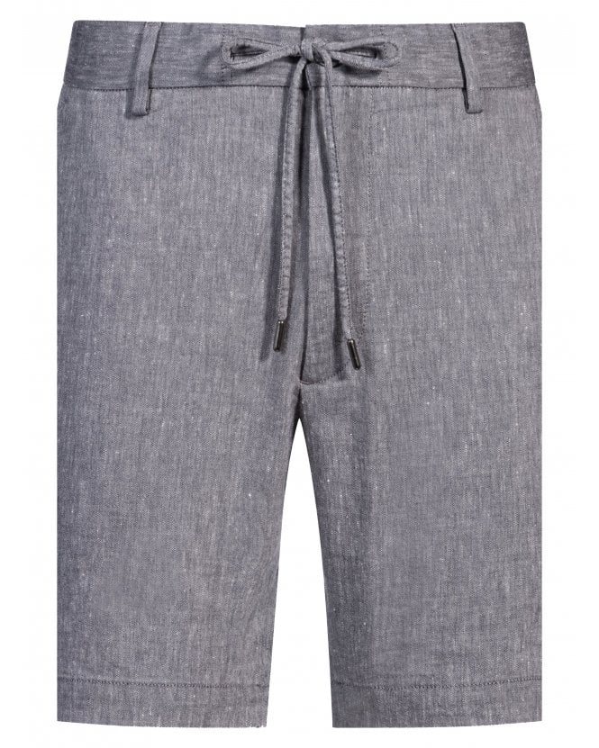 BOSS Mens C-Kane-RDS Linen Shorts Grey