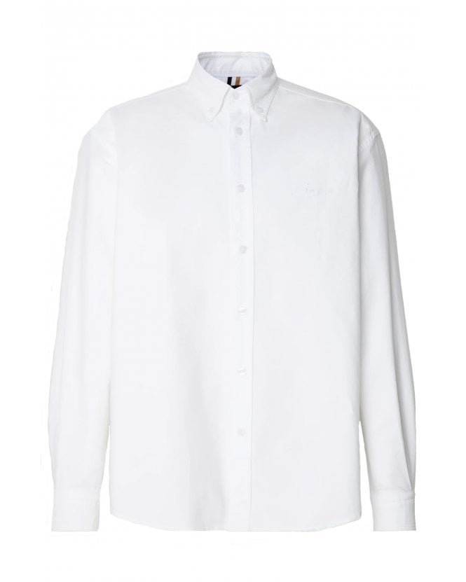 BOSS Mens C-Olly Script Logo Shirt White