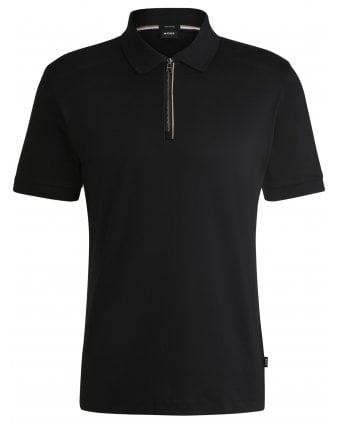 Mens C-Polston Zip Polo Shirt Black