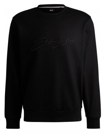Mens C-Soleri Terry Script Logo Sweatshirt Black