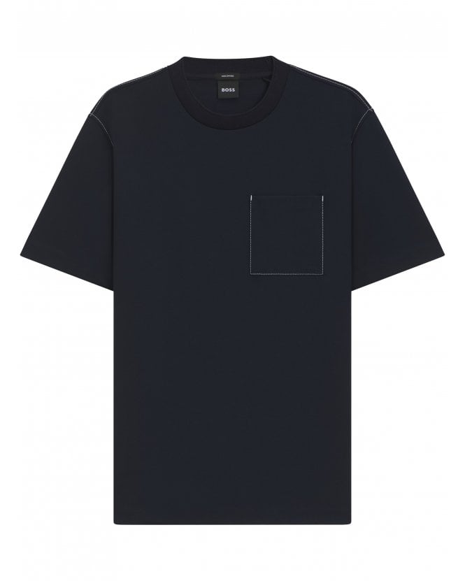 BOSS Mens C-Taut 105 Pocket T-Shirt Dark Blue