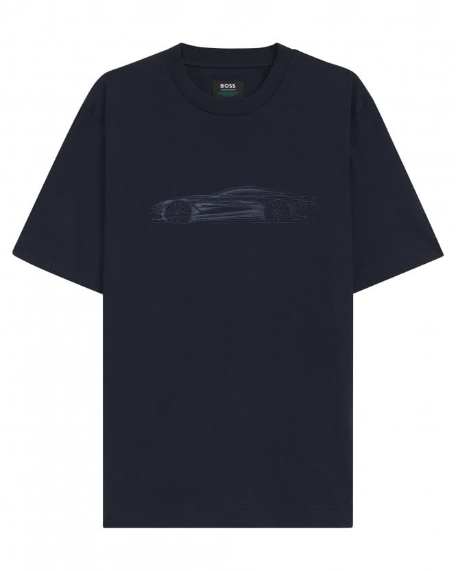 BOSS Mens C-Taut 242_AM X Aston Martin T-Shirt - Dark Blue