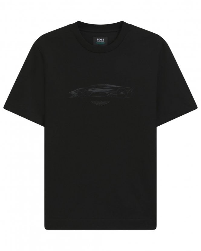 BOSS Mens C-Taut AM_181 Aston Martin Graphic T-Shirt - Black