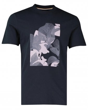 Mens C-Thompson 239 Flower Graphic T-Shirt - Dark Blue