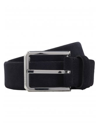 Mens Caleb Suede Belt Dark Blue