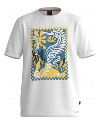 Mens Cassette SeaHorse Graphic T-Shirt White