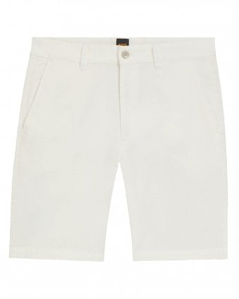 Mens Chino_Slim_1 Stretch Cotton Slim Fit Chino Shorts - Natural (White)