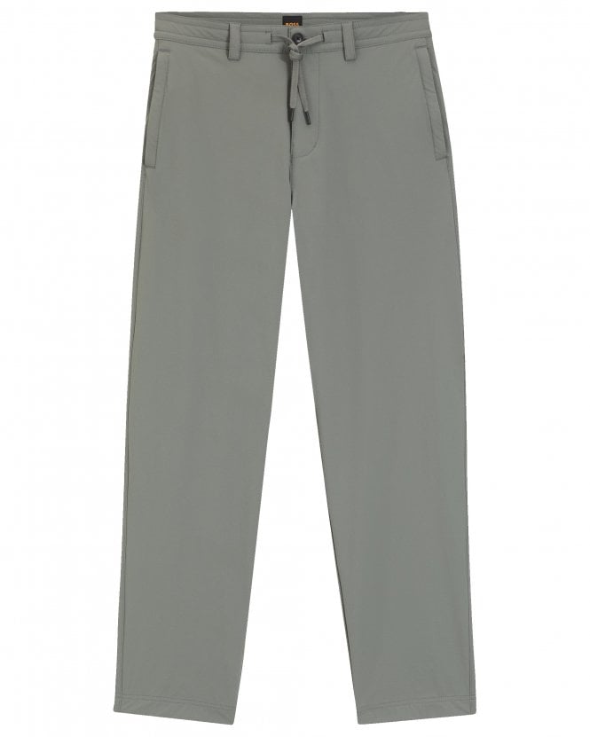 BOSS Mens Chino_ST_DS Straight-Tapered-Fit Chino Trousers - Light Grey