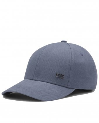 Mens Cotton Twill Signature Stripe Cap - Open Blue