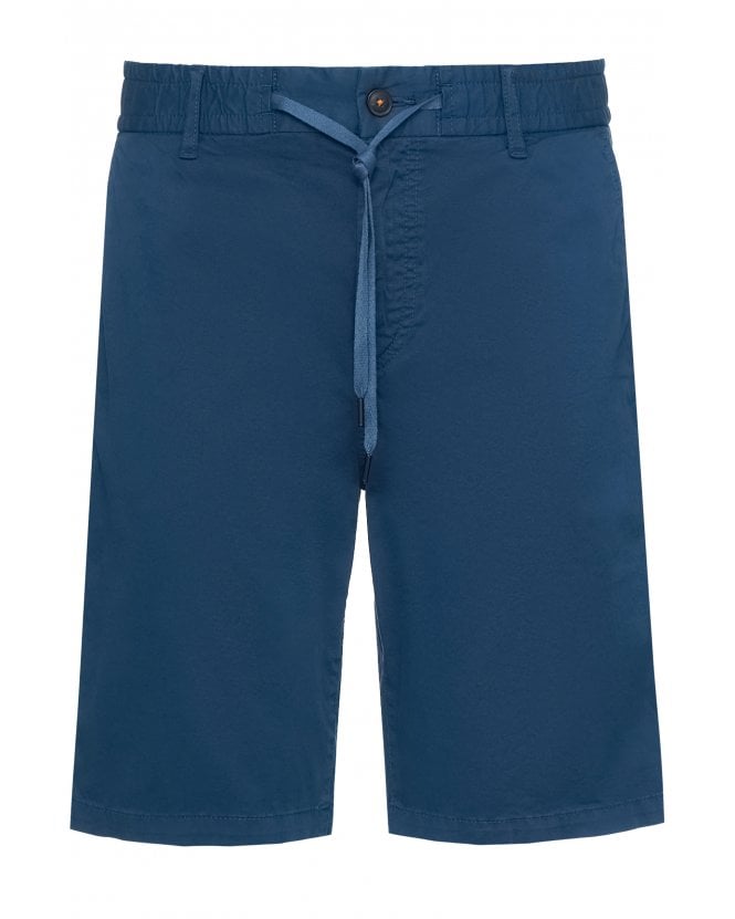 BOSS Mens D-1-S Tape Chino Shorts Blue