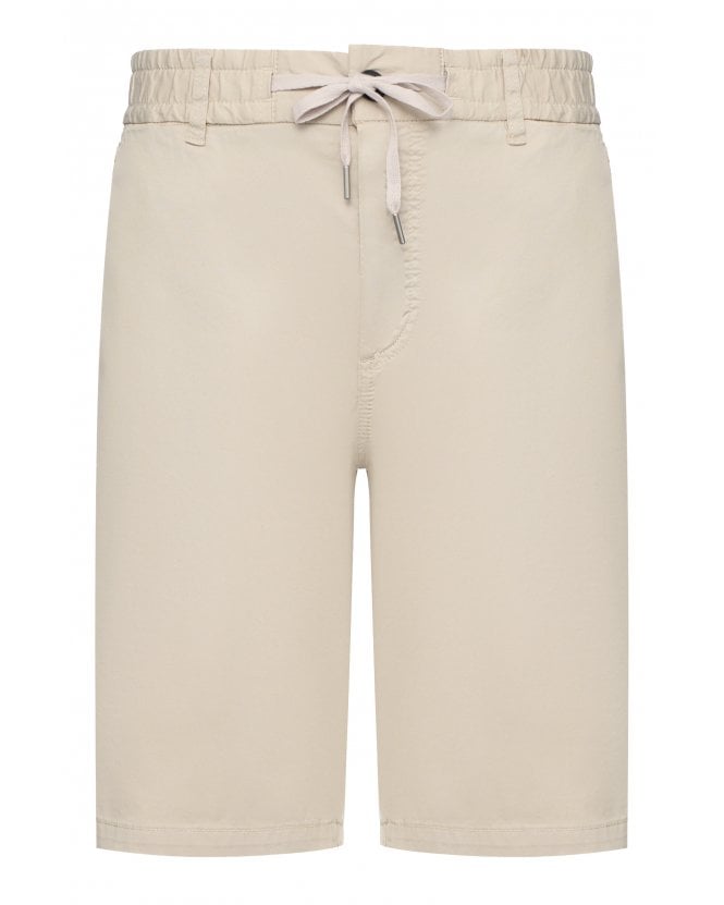 BOSS Mens D-1-S Tape Chino Shorts Light Beige