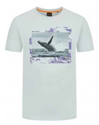 Mens Dunetrace Print T-Shirt Open Blue
