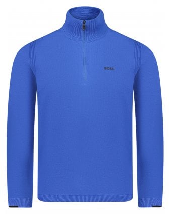 Mens Ever X QZ Quarter Zip Sweater Medium Blue