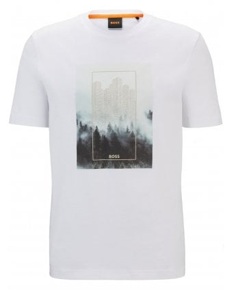 Mens Forest Print T-Shirt White