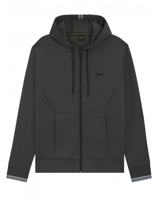 BOSS Mens FZ Zone Hoodie Dark Grey