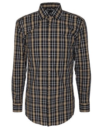 Mens H Hank Check Shirt Med beige 