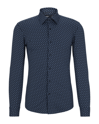 Mens H Hank Monogram Shirt Open Blue