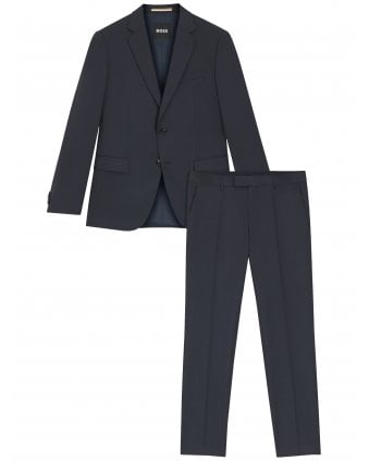 Mens H-Huge 2 Piece Weave Suit Dark Blue