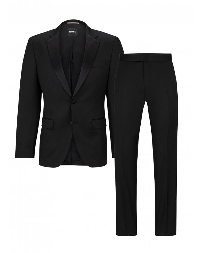 BOSS Mens H Huge Tuxedo Two Piece Dinner Suit Black 