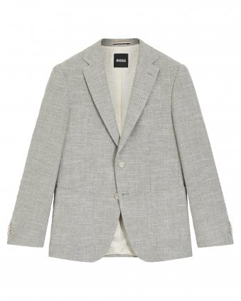 Mens H Hutson 2PP-253 Patterned Blazer Jacket - Light Green (Grey)