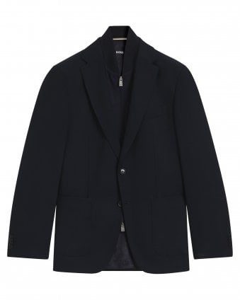 Mens H Hutson Bib 261 Slim-Fit Jacket with Integrated Vest - Dark Blue
