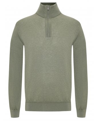 Mens H-Illario Quarter Zip Jumper Medium Green