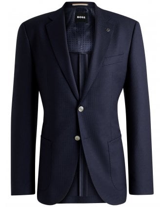 Mens H-Jenson Textured Pattern Jacket Dark Blue