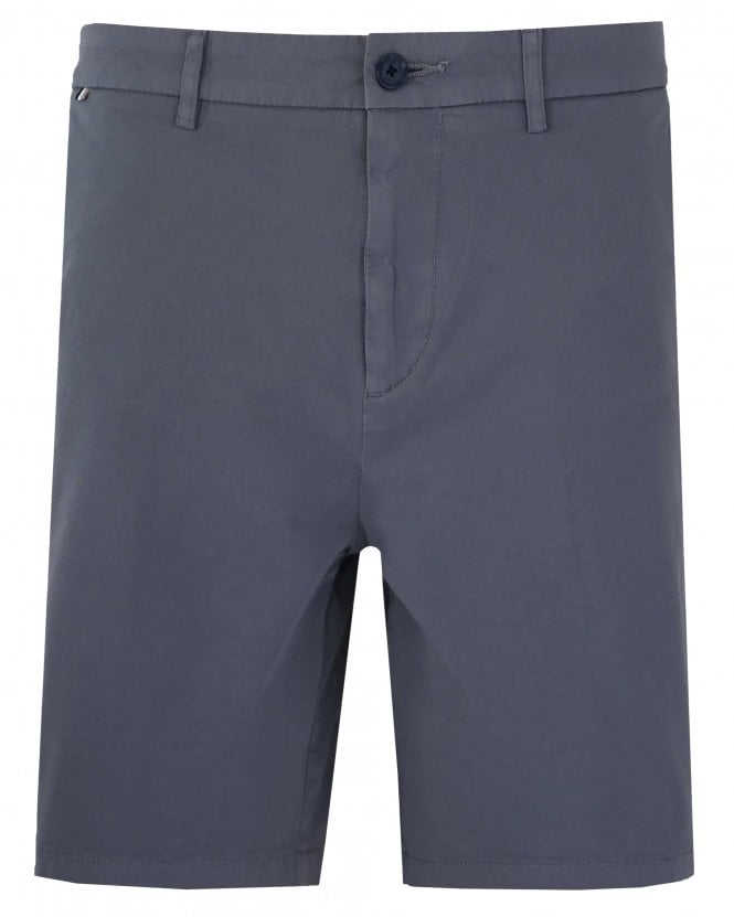 BOSS Mens H-Kane1 Stretch Cotton Twill Shorts - Open Blue