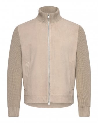 Mens H-Maven Suede Hybrid Jacket - Open White (Beige) 