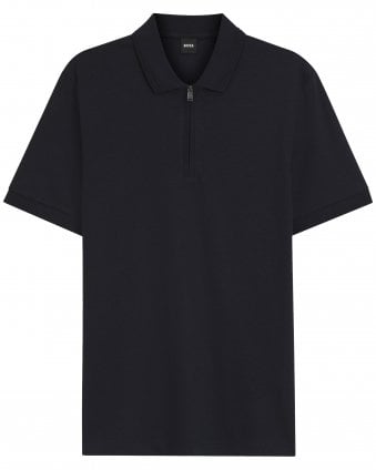 Mens H-Paras 70 Quarter Zip Polo Shirt - Dark Blue