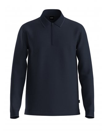 Mens H-Peduzzi Long Sleeves Polo Shirt Dark Blue