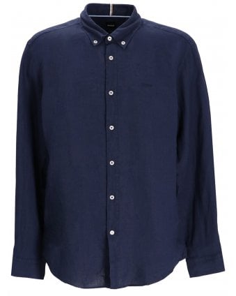 Mens H-Roan BD Button-Down Shirt Dark Blue